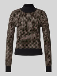 Regular Fit Strickpullover aus Viskose-Mix mit geometrischem Muster Modell 'ARIA' von Vero Moda Braun - 14