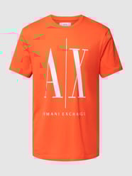 T-Shirt mit Label-Print von ARMANI EXCHANGE Orange - 22