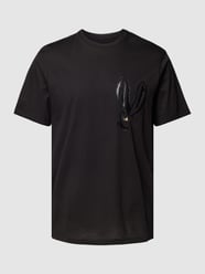 T-Shirt mit Motiv-Print Modell 'Rabbit' von ARMANI EXCHANGE Grau / Schwarz - 10