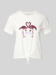 T-shirt o kroju regular fit z czystej bawełny model 'DORA LIFE' od ONLY - 42