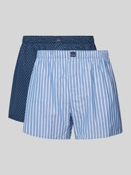 Boxershorts mit elastischem Bund im 2er-Pack von Christian Berg Men Blau - 42