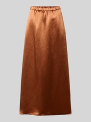 Długa spódnica z satyny z elastycznym pasem model 'TUONO' od MM by Max Mara - 15