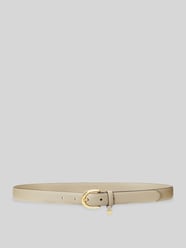 Schmaler Gürtel mit Logo Applikation aus echtem Leder von Lauren Ralph Lauren Beige - 28