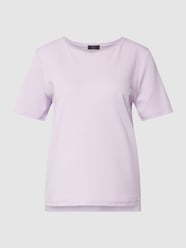 T-shirt met geribde ronde hals van Marc Cain Paars - 48