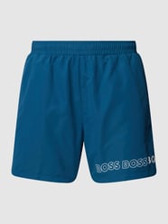 Badehose mit Label-Print Modell 'Dolphin' von BOSS Blau - 42