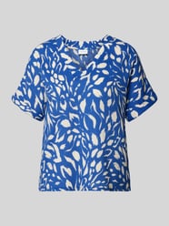 Blusenshirt mit Strukturmuster Modell 'BEA' von Vila Blau - 40