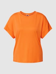 T-shirt met geribde ronde hals van B.Young Oranje - 36