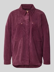 Oversized Hemdjacke mit verdecktem Druckknopfverschluss Modell 'JANINE-RAI' von ONLY Bordeaux - 17