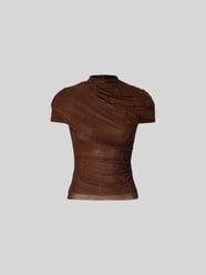 T-shirt o kroju slim fit z obszyciem kamieniami stras od Self-Portrait - 35