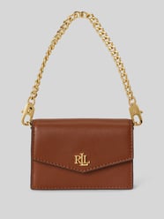 Portfel ze skóry naturalnej z odpinanym łańcuszkiem do noszenia od Lauren Ralph Lauren - 26