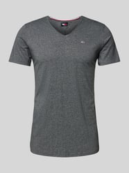 T-Shirt mit Label-Stitching von Tommy Jeans Grau - 1