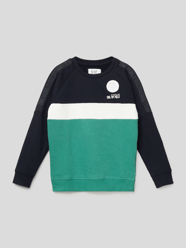 Sweatshirt in colour-blocking-design van Staccato Groen - 37
