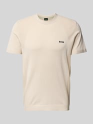 T-shirt met labelprint van BOSS Green Beige - 13