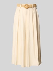 Midirok met plooien en steekzakken van ZABAIONE Beige - 19