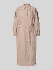 Hemdblusenkleid mit Stitchings und Bindegürtel von Fynch-Hatton - 34