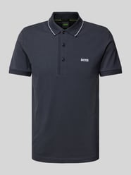 Regular Fit Poloshirt mit Label-Stitching Modell 'Paule' von BOSS Green Blau - 17
