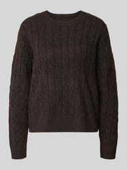 Sweter z dzianiny o kroju regular fit ze ściegiem warkoczowym model ‘ARIES’ od VERO MODA - 39