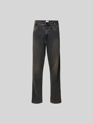 Jeansy o kroju straight fit z naszywką z logo od Closed - 28