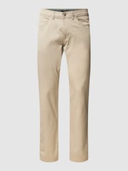 Slim Fit Hose mit Stretch-Anteil von Christian Berg Men Beige - 25