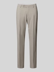 Slim fit pantalon met persplooien van HECHTER PARIS Grijs / zwart - 4