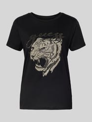 T-shirt z nadrukiem z motywem model ‘TIGER FACE’ od Guess - 41