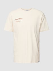 T-Shirt mit Label-Print Modell 'Brody' von Les Deux Weiß - 3