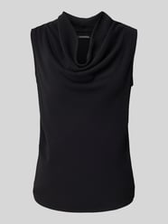 Tanktop mit Wasserfall-Ausschnitt von comma Schwarz - 5