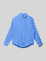 Koszula casualowa o kroju regular fit z lnu od Polo Ralph Lauren Teens - 6