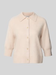 Strickjacke aus Kaschmir-Woll-Mix mit 3/4-Arm von HERZENS Beige - 39