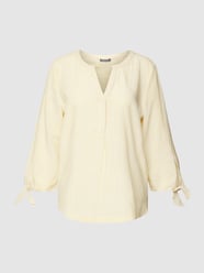 Blouseshirt met streepmotief en stolpplooi van Montego Geel - 47