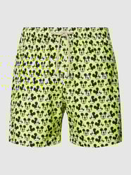 Zwembroek met all-over motiefprint, model 'MICRO FANTASY' van MC2 Saint Barth Geel - 40