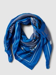 Schal mit Allover-Muster  Modell 'Avisi' von OPUS Blau - 8