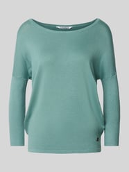 Gebreide pullover met boothals van ZABAIONE Groen - 7