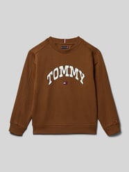 Regular fit sweatshirt van katoenmix van Tommy Hilfiger Kids - 23