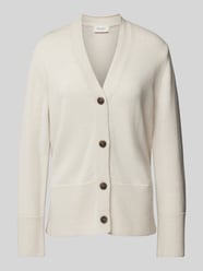 Wollcardigan mit V-Ausschnitt von MAERZ Muenchen Beige - 39