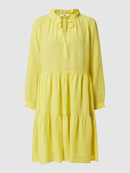 Kleid aus Leinen mit Rüschen  von 0039 Italy Gelb - 42