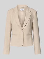 Slim Fit Blazer mit Viskose-Anteil von COMMA Beige - 35
