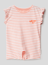 T-shirt met streepmotief van Marc O'Polo Rood - 11