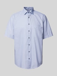 Comfort Fit Business-Hemd mit Brusttasche von Eterna Blau - 26