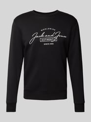 Sweatshirt mit Label-Print Modell 'FERRIS' von Jack & Jones Schwarz - 15