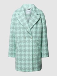 Lange jas met all-over motief, model 'GINNY' van Guess Blauw / turquoise - 39