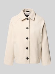 Lange jas met raglanmouwen van b.young Beige - 5