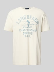 T-Shirt mit Label-Print von Polo Ralph Lauren Beige - 34