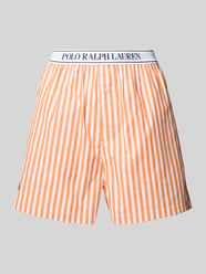 Relaxed Fit Pyjama-Shorts mit elastischem Label-Bund von Polo Ralph Lauren Orange - 10