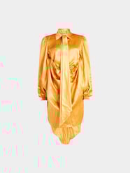 Kleid aus Seide mit Schluppe von Balenciaga Orange - 35