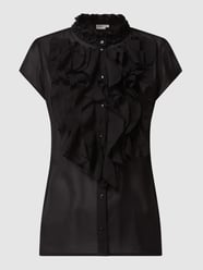 Bluzka z falbanami model ‘Lilly’ od Saint Tropez Czarny - 37
