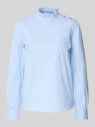 Regular fit blouse van katoenmix met opstaande kraag van Rich & Royal - 11