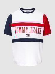 PLUS SIZE T-shirt met labelstitching, model 'ARCHIVE' van Tommy Jeans Plus Wit - 44