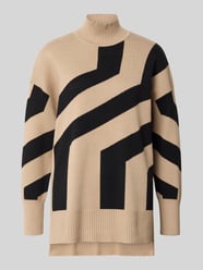 Sweter z dzianiny z mieszanki wiskozy ze wzorem ze stójką od Apricot - 35