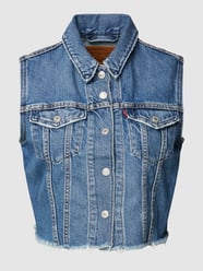 Cropped Jeansweste mit ausgefranstem Saum Modell 'XS VEST' von Levi's® - 33